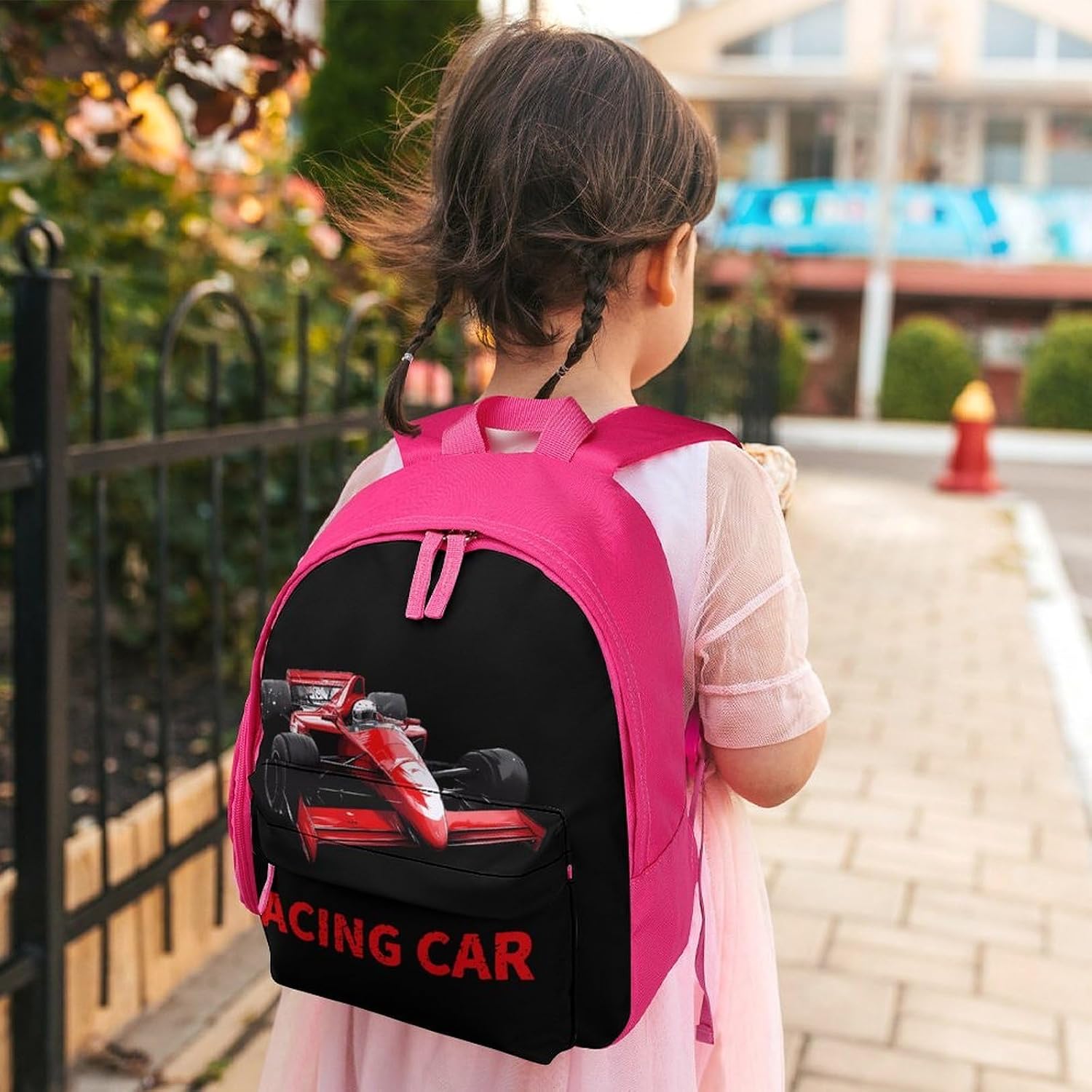 Racing Car Cute Backpack Small Daily Daypack image 5