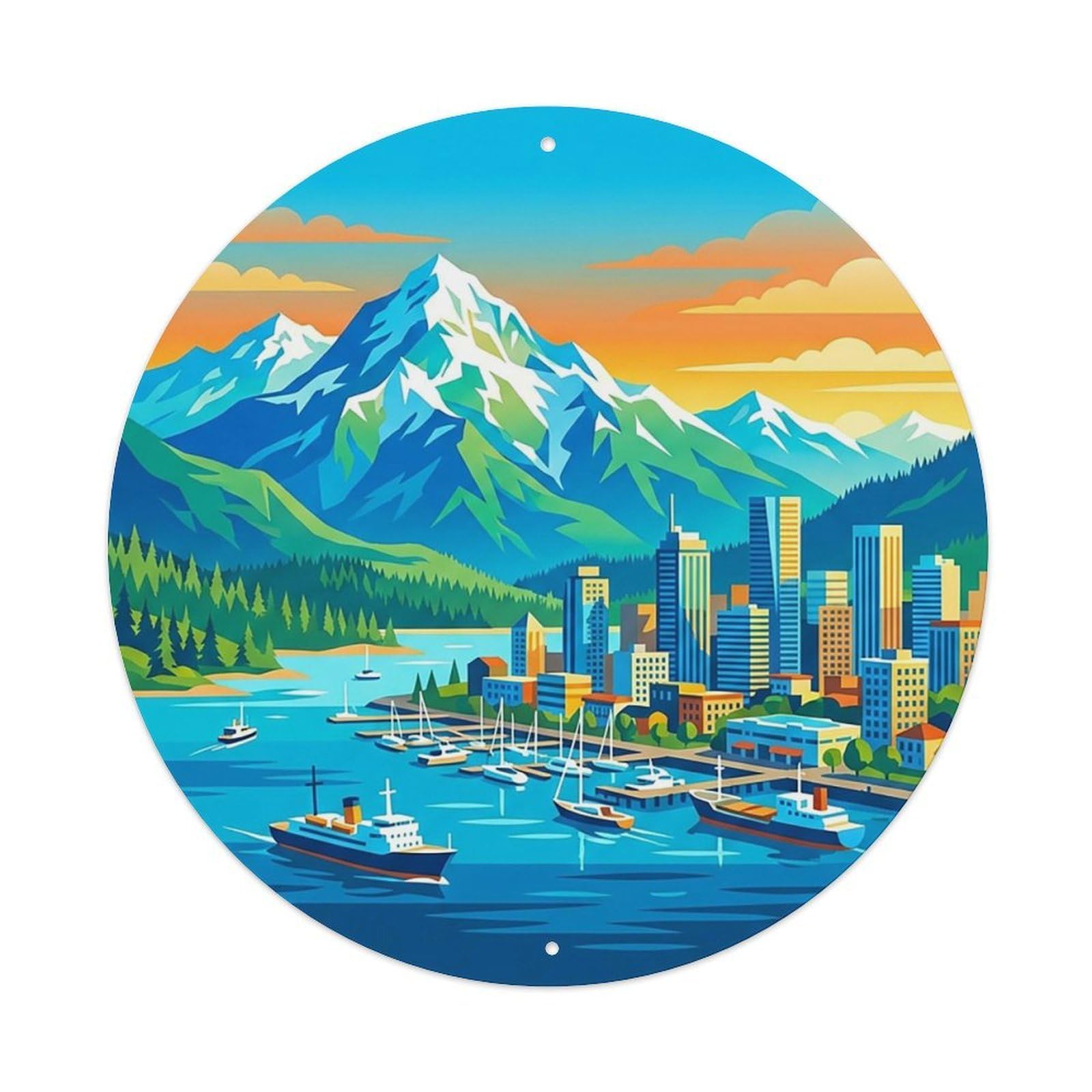Travel Retro Canada Vancouver Metal Tin Sign