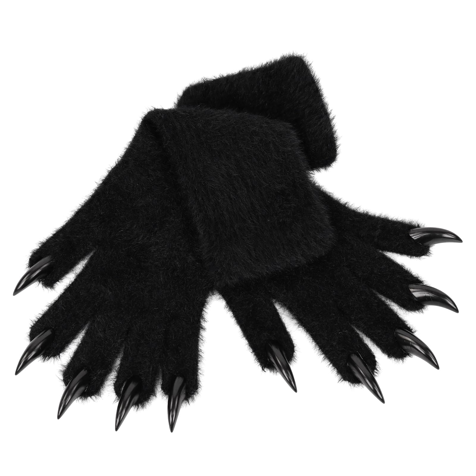 HAOAN Full Finger Paws Gloves Long Warm Mittens for Themed Events Parties Costume Accessories: Lightbrwon