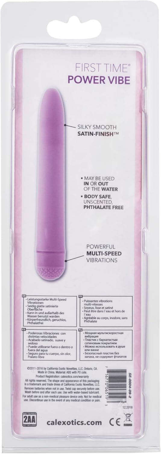 Close-up of CalExotics First Time Power Vibe battery compartment and twist control
