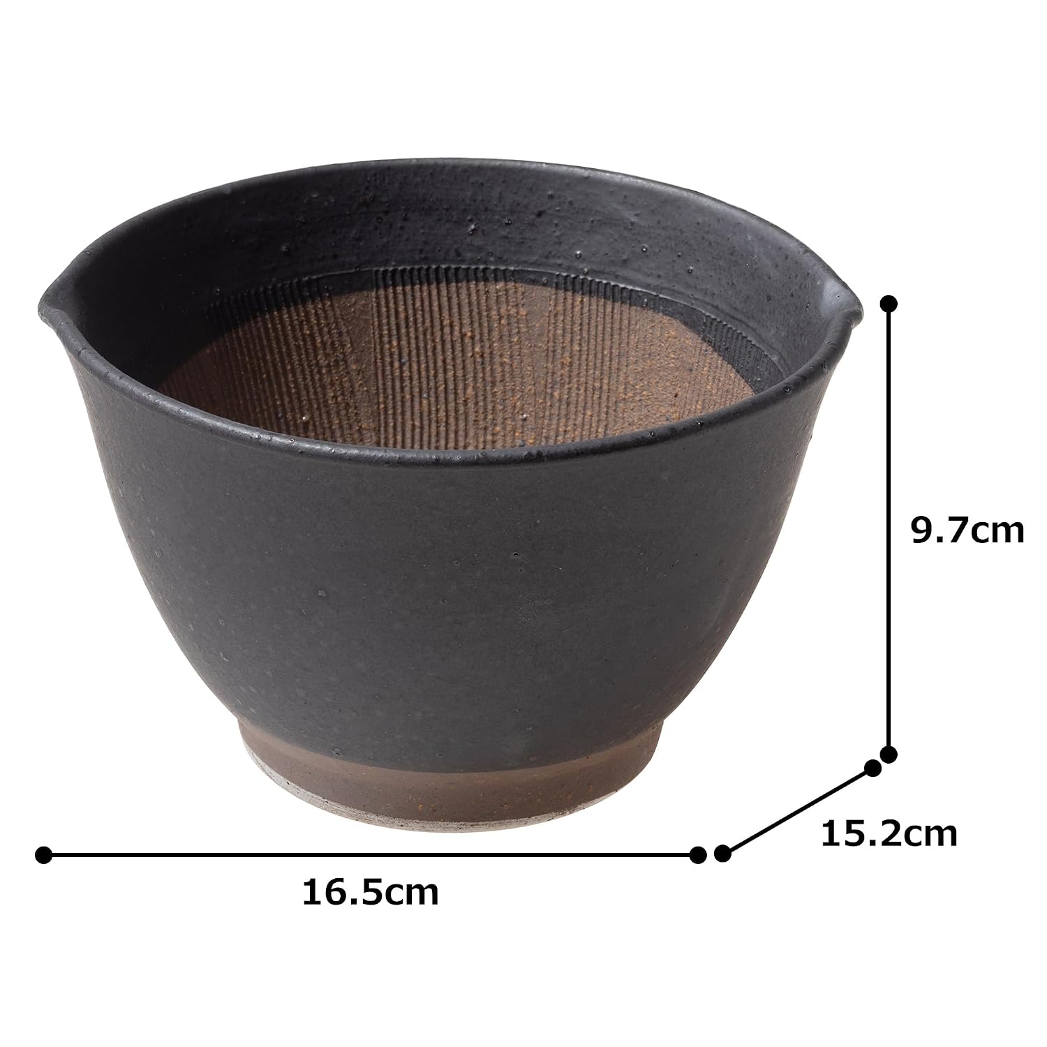 Black Vertical Mortar L for 3-4 People 23102