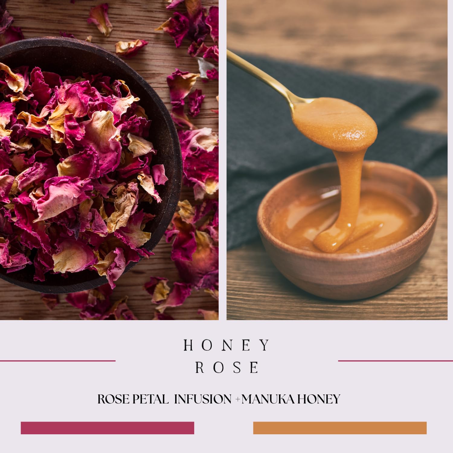 Rose-infused 100% Grass-Fed Whipped Tallow Balm-Organic Raw Manuka Honey & Organic Jojoba Oil, Rosehip Oil, Face and Body Moisturizer for Dry, Sensitive Skin, Eczema (Honey Rose)