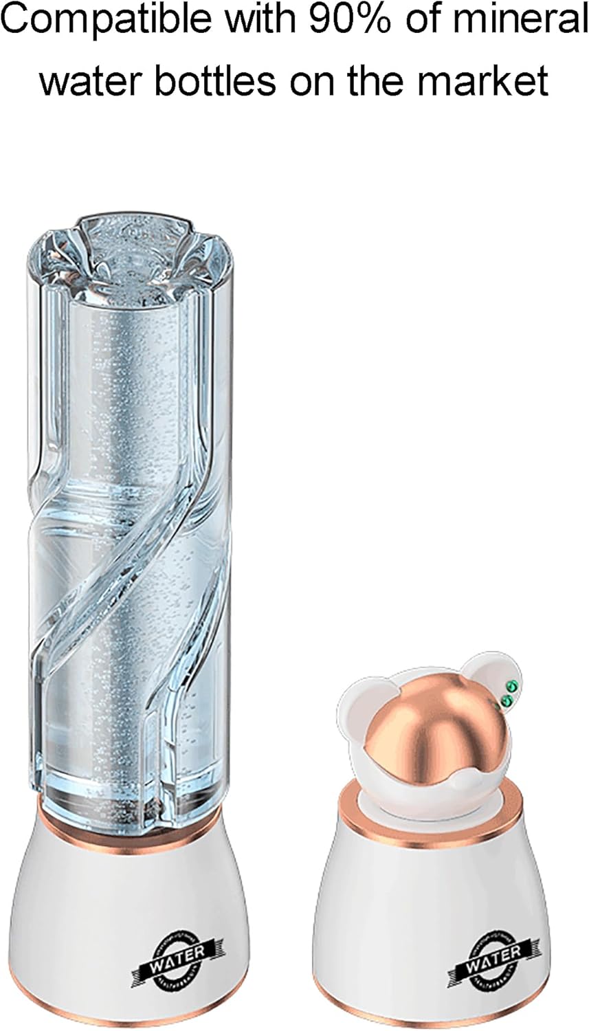 Portable Hydrogen Water Generator, with SPE Technology Water Ionizer, Panda Bell Style, up to 3000 ppb, for Office, Travel, Exercise