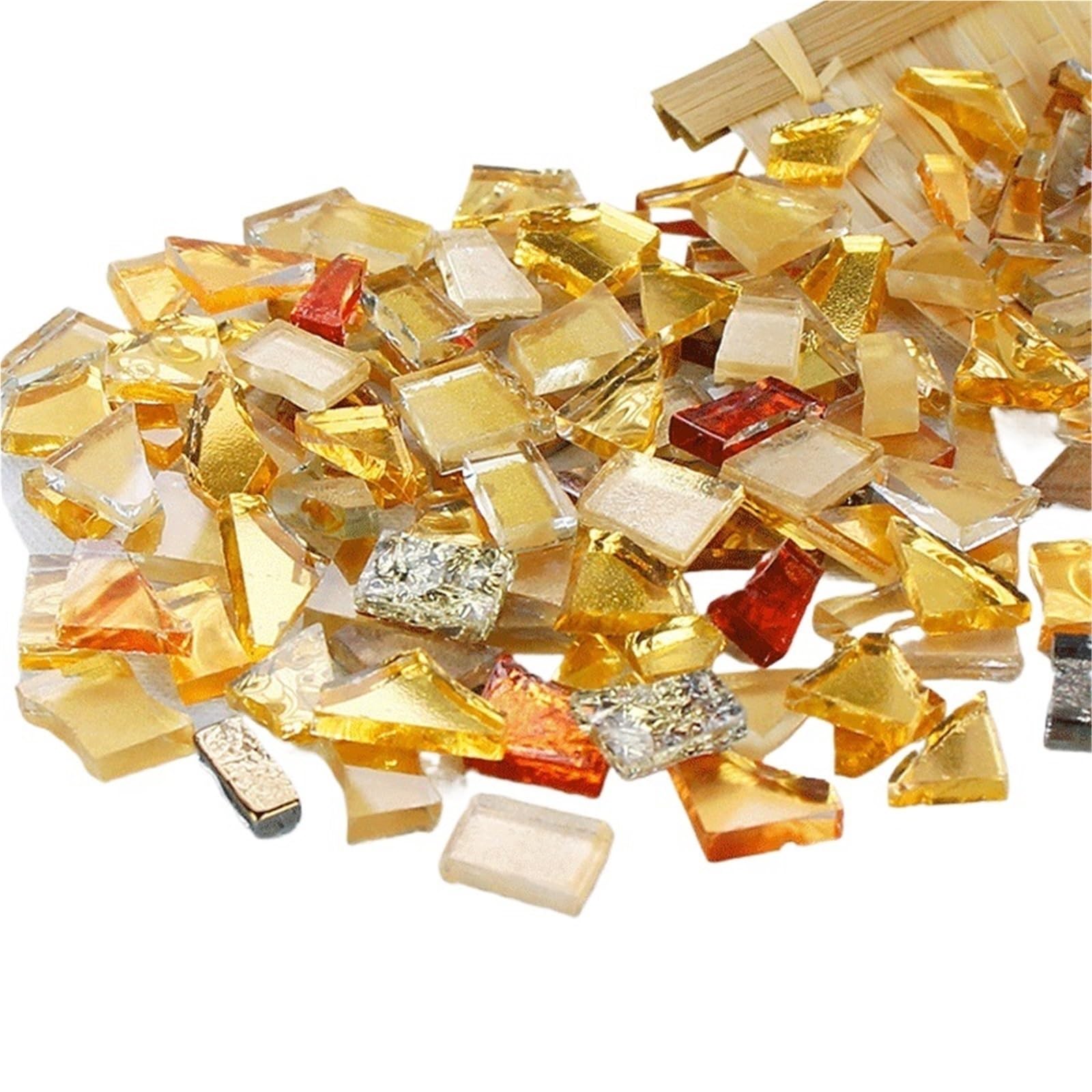 Vaeltor Colorb 400G Clear Glass Mosaic Tiles Multi Color Diy Craft Stones For Home Wall Art Decor