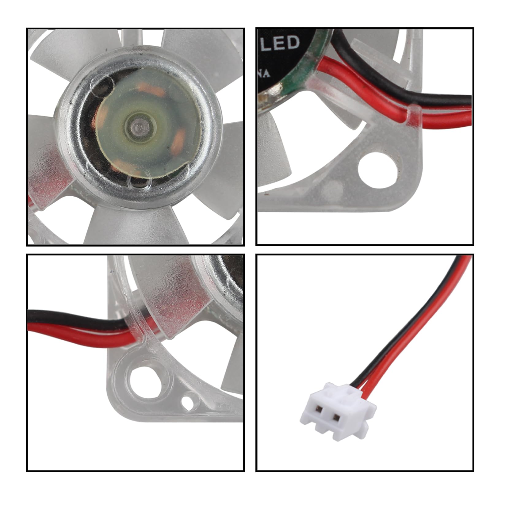4 Mini Ventole Per Stampante 3D 3010 – 24V, 30x30x10mm, Con LED RGB E Cuscinetto Idraulico, Silenziose