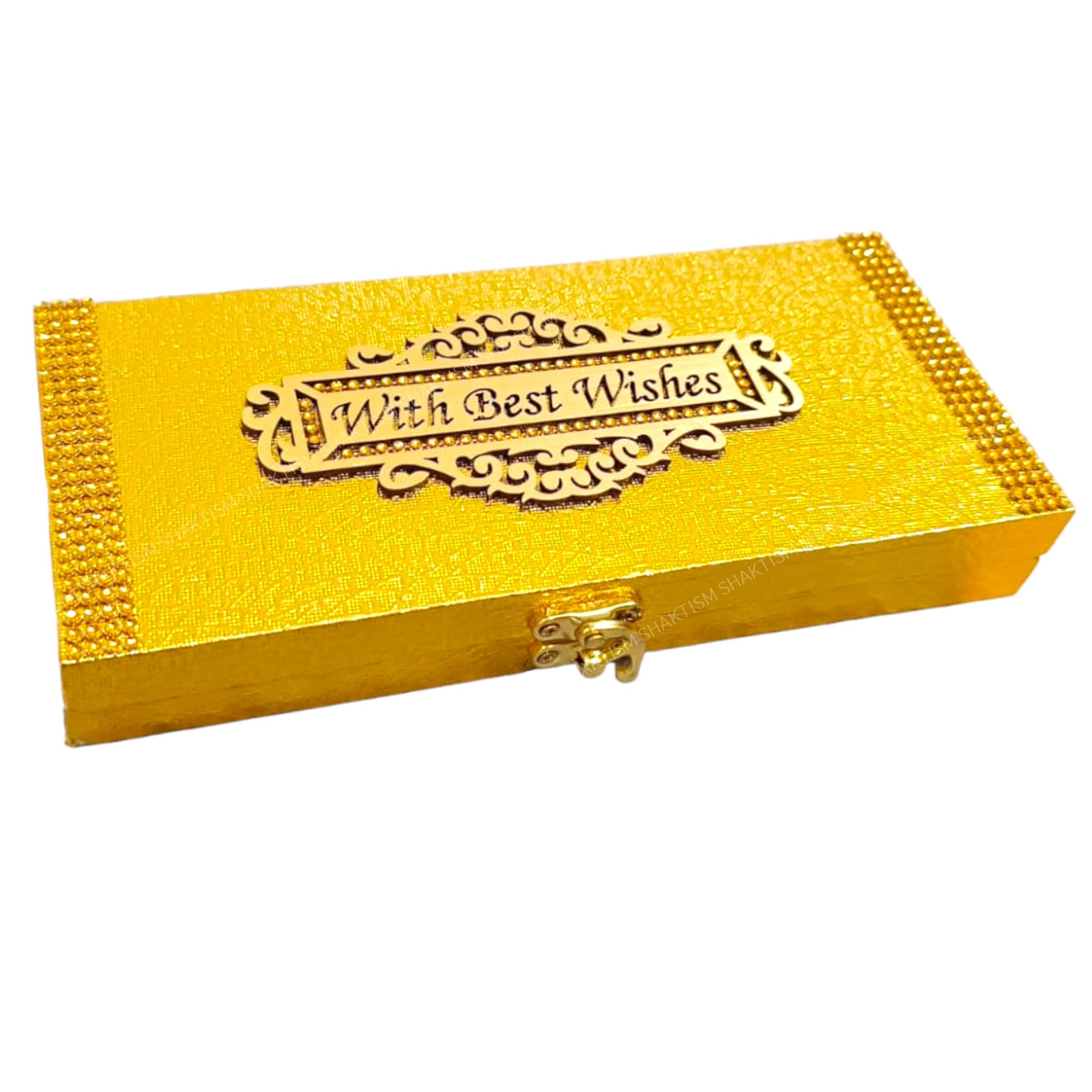 SHAKTISM Best Wishes Decorative and Attractive Box Cash Box With Clip Lock, Shagun Box, Jewellery Box, Money Box Envelop Wedding, Gift Box, Bangel box (Pack of 1Pc) (BestWishes_ShagunBox(Golden))-picture-41
