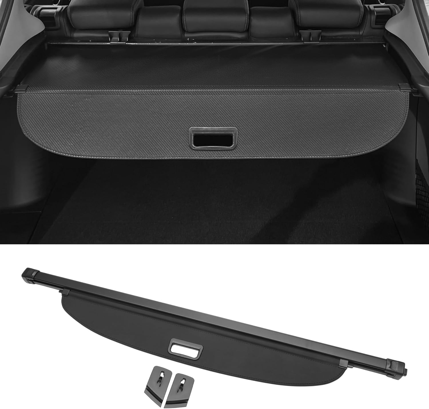 Motoforti Car Trunk Retractable Cargo Cover for BUICK Enclave 2021-2023 Rear Trunk Parcel Shelf Luggage Security Shield Shade Cover Gloss Black