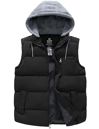 wantdo Men's Winter Vest Thick Padded Sleeveless Jacket Quilted Puffer