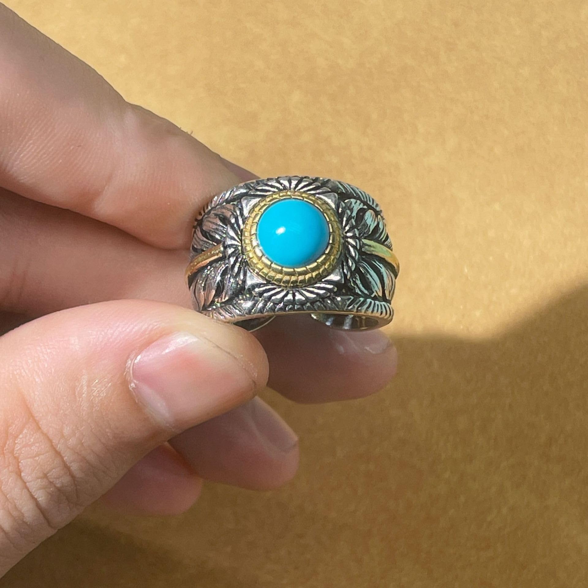 P*i様 garden of eden feather turquoise ri Amazon.com: Turquoise Feather Rings for Women & Men,925 Sterling