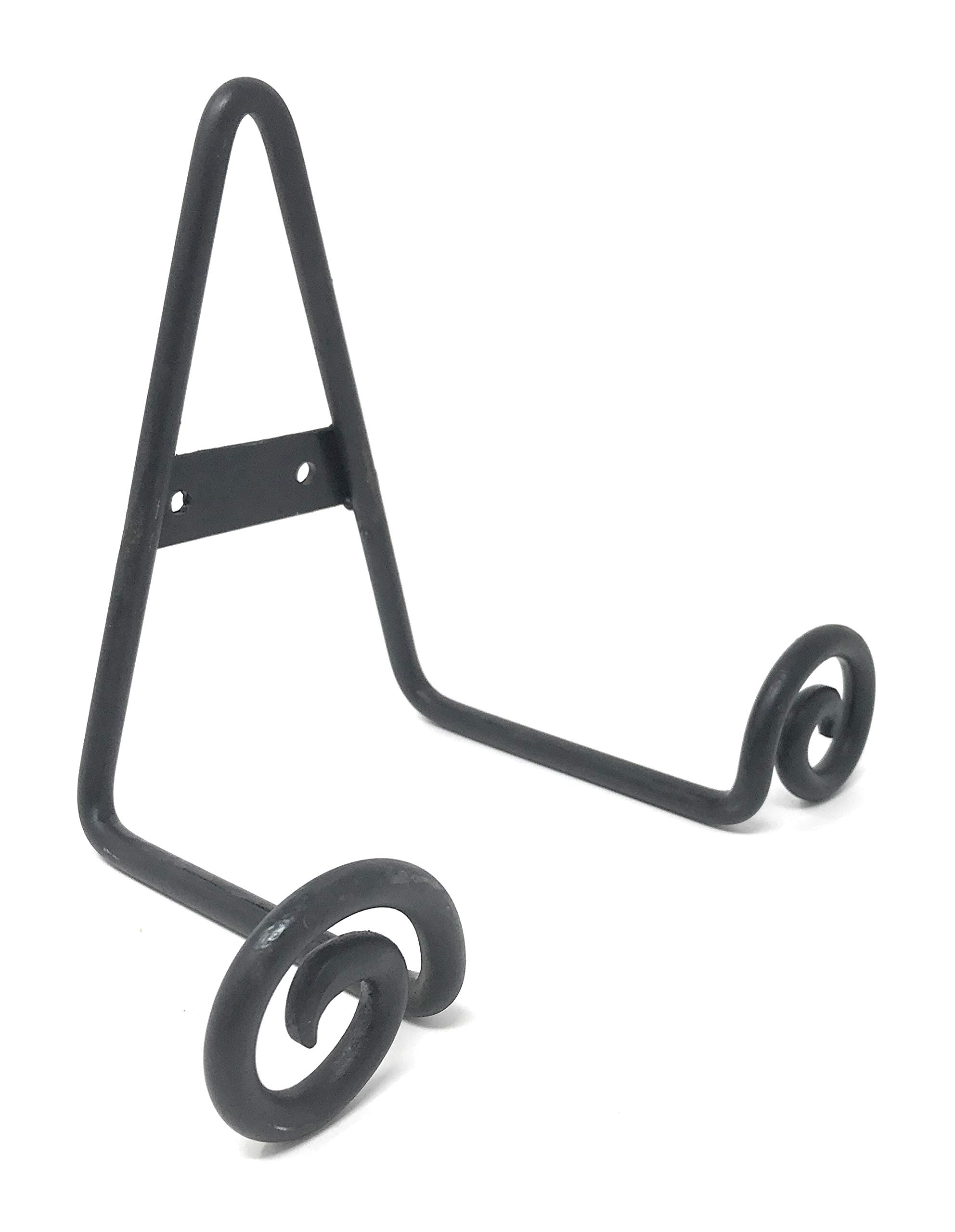 IHI EST. 1986 India Handicrafts Swirl Black 5 inch Iron Metal Decorative Display Easel