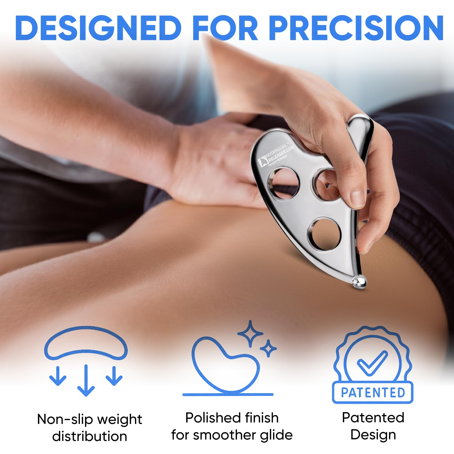 Myofascial Releaser - El original - Herramienta de terapia física para rehabilitación y alivio del dolor - Herramientas IAFM IASTM