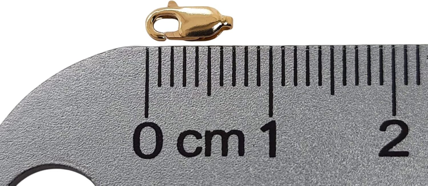7MM 14K Solid Yellow Gold Oval Lobster Clasp Made in Italy by CRAFT WIRE - Image 3