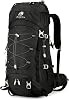 60L Hiking Backpack Men Women Waterproof Comfortable Trekking Backpack with Waist Belt Large Backpacking Backpack for Outdoor Camping Travel Black