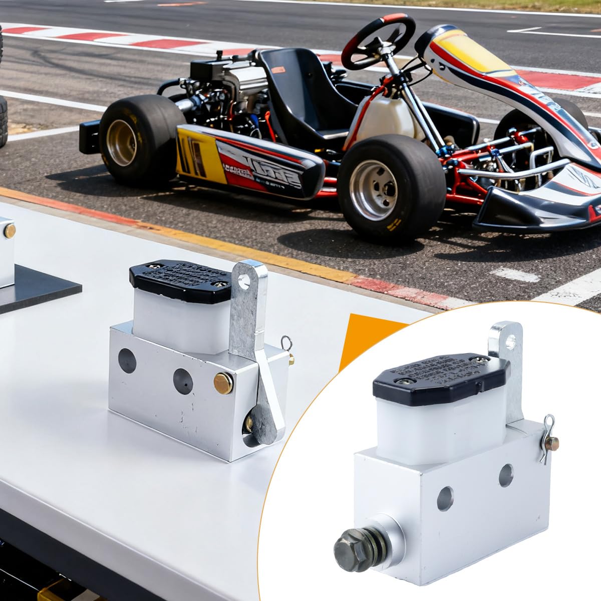 Ausi Hauptbremszylinderbaugruppe, Hauptbremszylinder Kompatibel Mit Go-Kart, 3-Rad-ATV-UTV Modifiziert