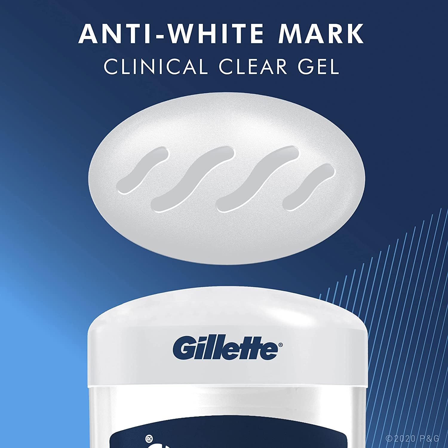Gillette Clinical Antiperspirant and Deodorant for Men, 72hr Sweat & Odor Protection, Long Lasting Freshness, Anti-White Mark Technology, Clear Gel, Cool Wave Scent, 1.6 oz (Pack of 3) - Image 5