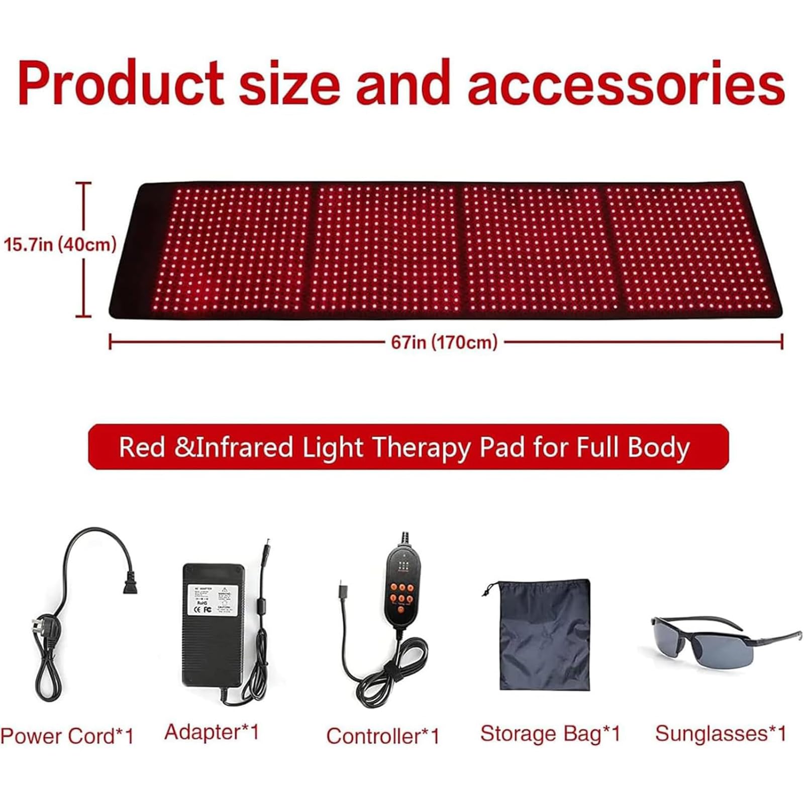 Coussinets Et Tapis De Luminothérapie, 960 Appareils De Thérapie Par Lampe Rouge, Lumière Rouge 660 Nm 850 Nm Proche Infrarouge, Pour Soulager La Douleur Du Corps Entier Et La Beauté De La Peau