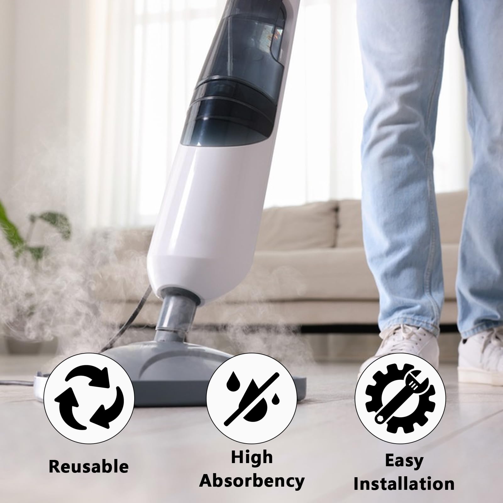 Vileda almohadillas de microfibra lavables para mopa de vapor repuesto