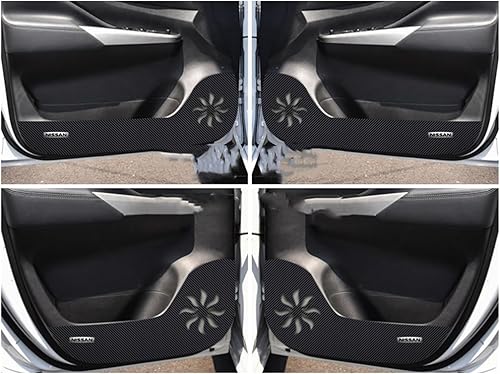 Miniatura 8 de Calcomanías para puerta de automóvil para Nissan Multifuncional Vehículos Pickup Truck Nissan Navara D22 Puerta de Coche Adhesivo Anti-Patadas Negro
