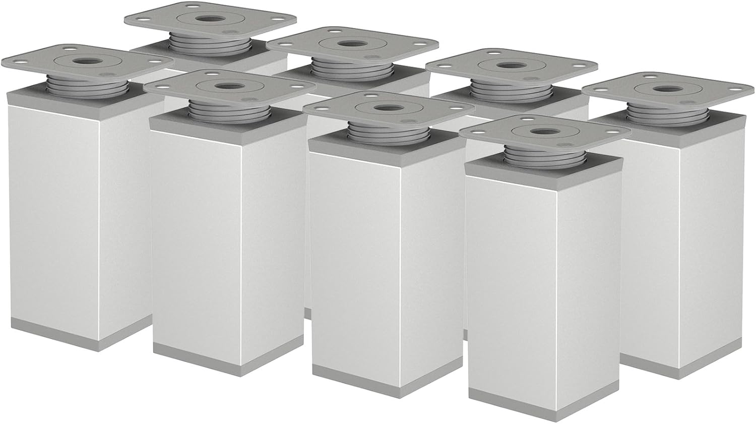 ALUSFERA Adjustable Furniture Feet, Set of 8, Cabinet Feet with Elegant Design