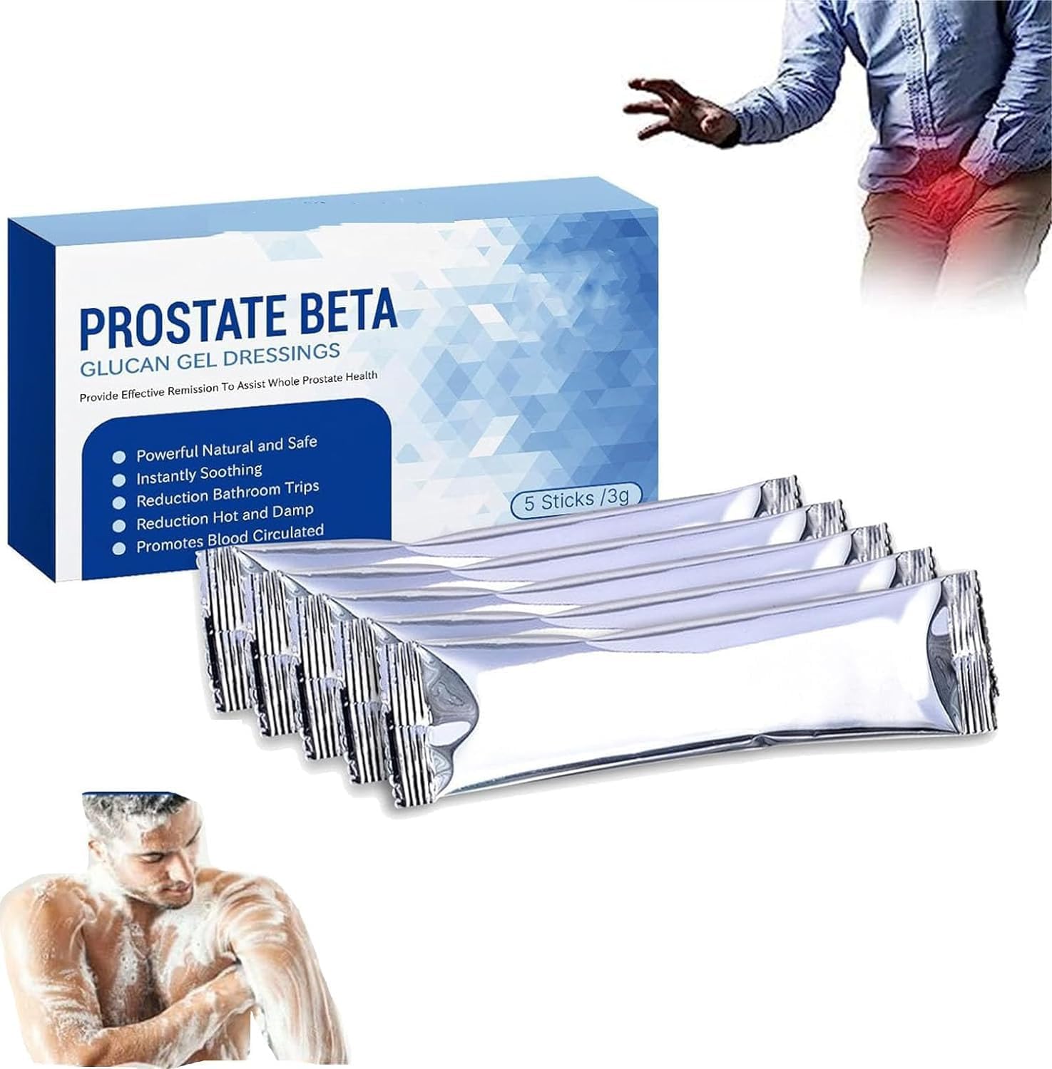 Royalprestige Prostate Beta Glucan Gel Dressings, See Results in 7 Days,Safe and Effective (1 Box)