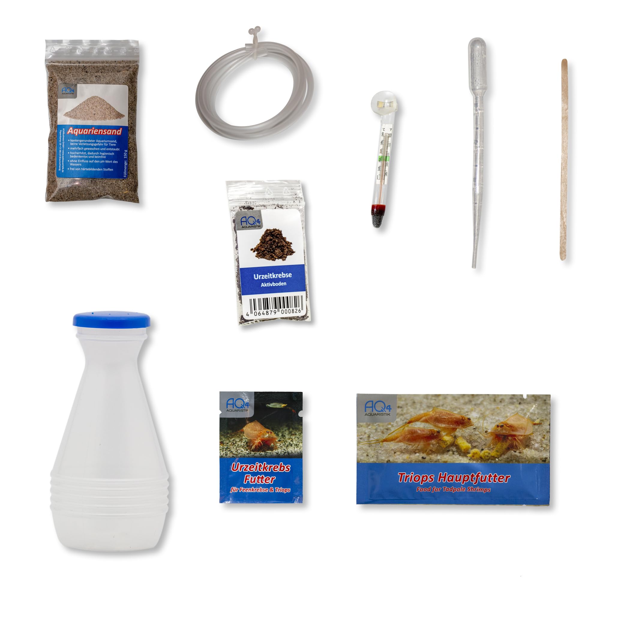 Triops Natur-Erlebnis-Set Urzeitkrebse mit 2,5 l Aquarium, Eier, Zubehör, Aktivboden, Futter, ausführlicher Anleitung