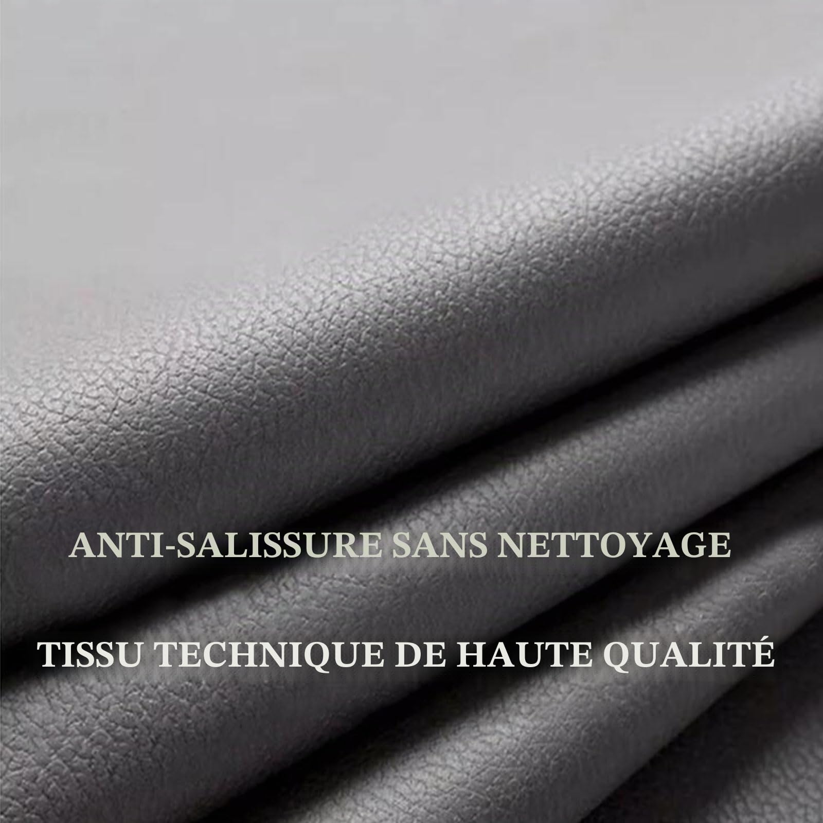 Housse de tête de lit capitonnée moderne en cuir/bois - Tissu confortable et résistant à la poussière - Pour lit double/king size - 200 cm - Gris - Élégante protection du dossier et décoration pour