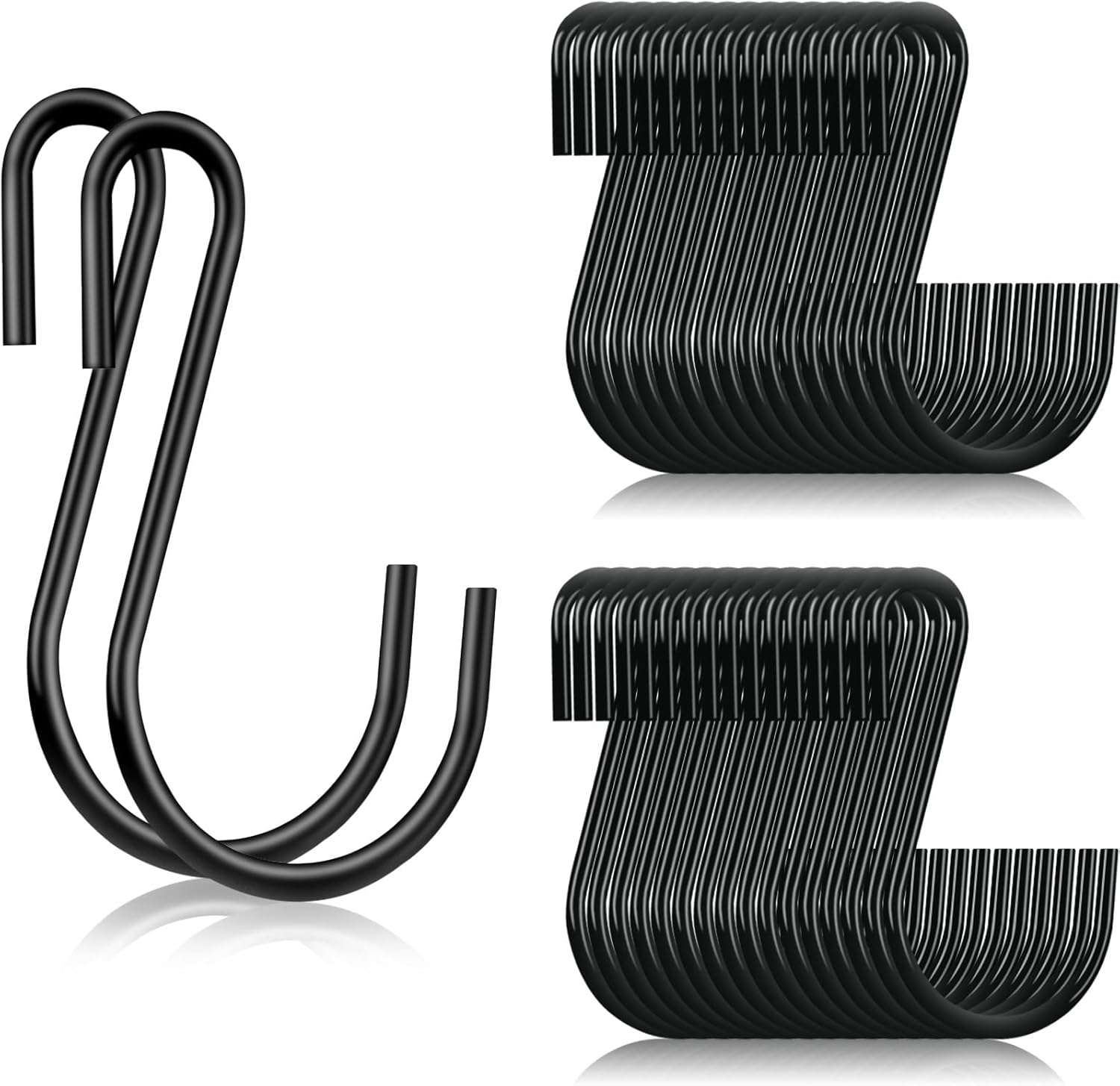 100 Pack S Hooks for Hanging, 1.73 Inch Small S Hooks