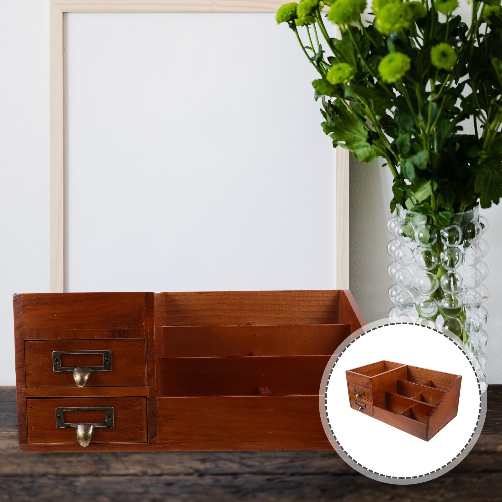 Schreibtisch Organizer mit Schublade Praktischer Kosmetik Organizer für Büroartikel Hält Tisch Sauber und Ordentlich für Zuhause