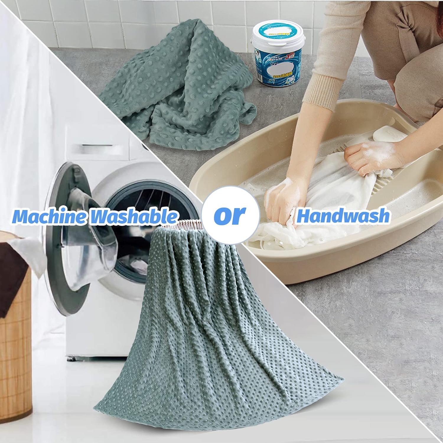 LAT LEE AND TOWN Minky Dot Baby Blanket - Lightweight & Breathable Cotton Receiving Blanket for Newborns, Infants & Toddlers, Machine Washable - Image 4