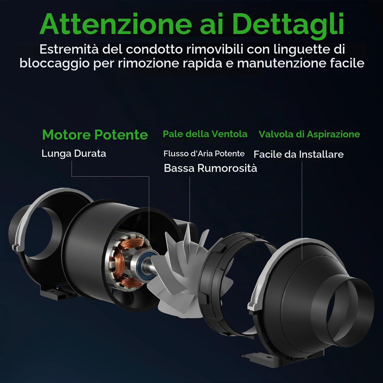 Diealles Shine 100mm Ventola Aspirazione Regolabile 360m³/h Estrattore Aria in Linea con Controllore di velocità Variabile per Bagno, Ventilazione, Tende di Crescita, Coltura Idroponica