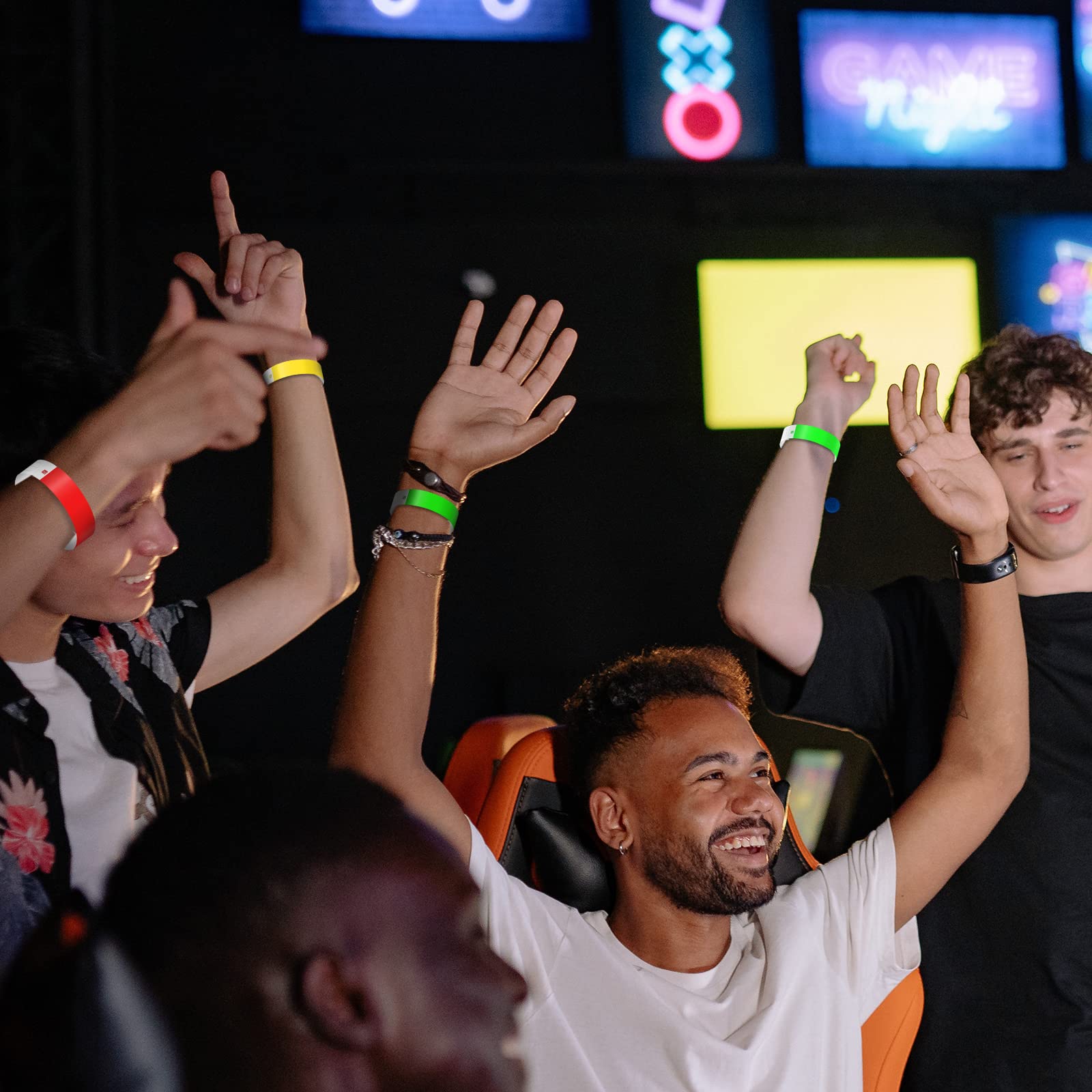 Braccialetti Identificativi al Neon KINBOM 300 Pezzi Impermeabili per Eventi Feste Concerti