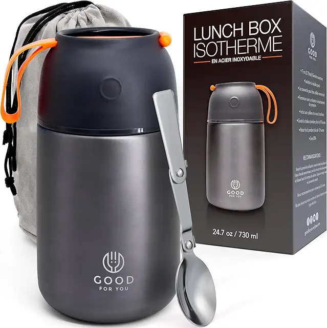 Geïsoleerde Tuinkantoor Food Bottle - 730ml Grijze Thermische Container