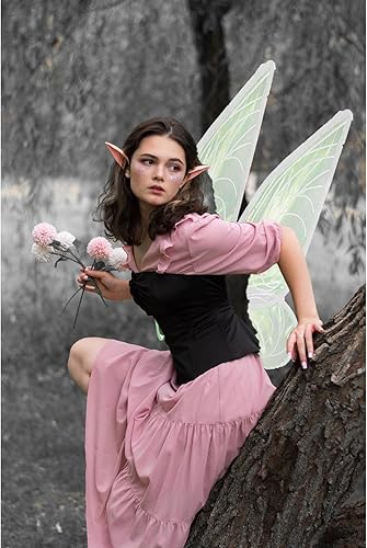 Vista 4 de caretoto Fairy Wings for Adults Halloween Fairy Costume Dress Up Sparkling Sheer Wings Angel Wings for Kids Girls Women
