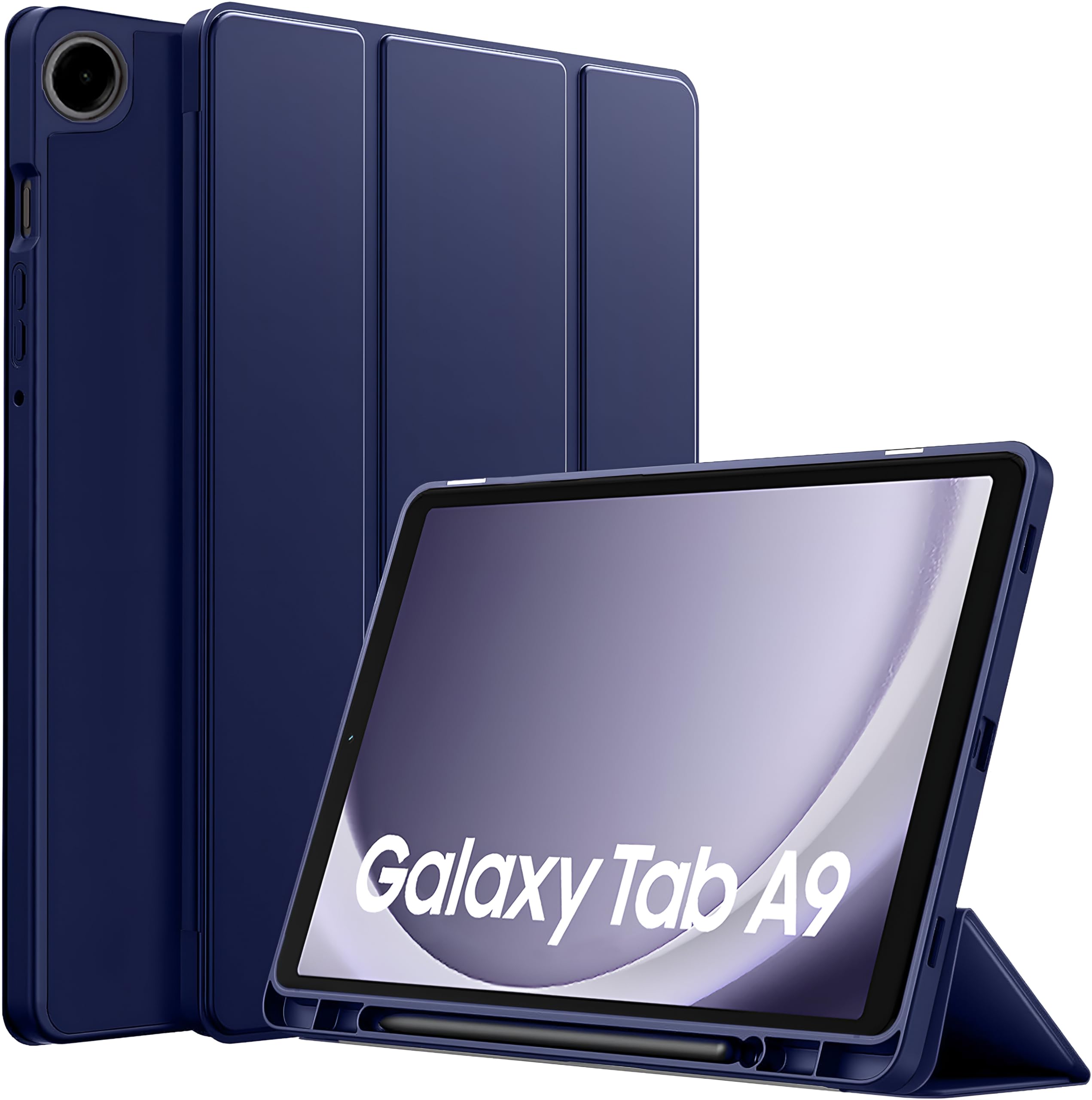 ProElite Cover for Samsung Galaxy Tab A9 8.7" case, Soft Flexible Flip Case Cover with S Pen Holder for Samsung Galaxy Tab A9 8.7 inch with Auto Sleep Wake [Recoil Series] - Dark Blue (B0CM12QCN4) Amazon Price History, Amazon Price Tracker