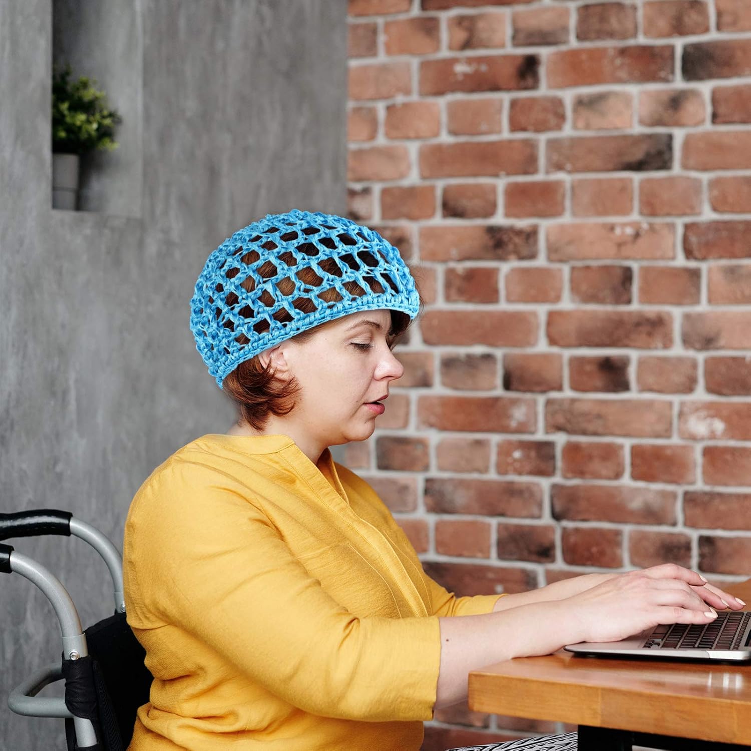 FRCOLOR 12pcs Mesh Crochet Hair Net Sleep Cap Snood Hat Thick Short Women Hairnet Snood Cover for Sleeping (Mixed color) - Image 4