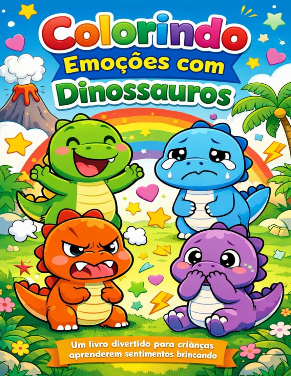 Colorindo Emoções com Dinossauros