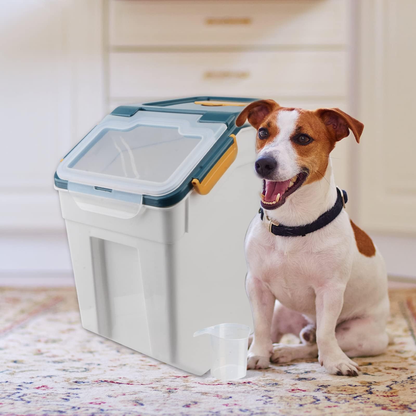 Conteneurs de conservation pour nourriture pour animaux de compagnie, 2 pièces, 15 kg, hermétiques, pour nourriture pour chiens, sans BPA, contenants pour nourriture pour chats avec pelle pour