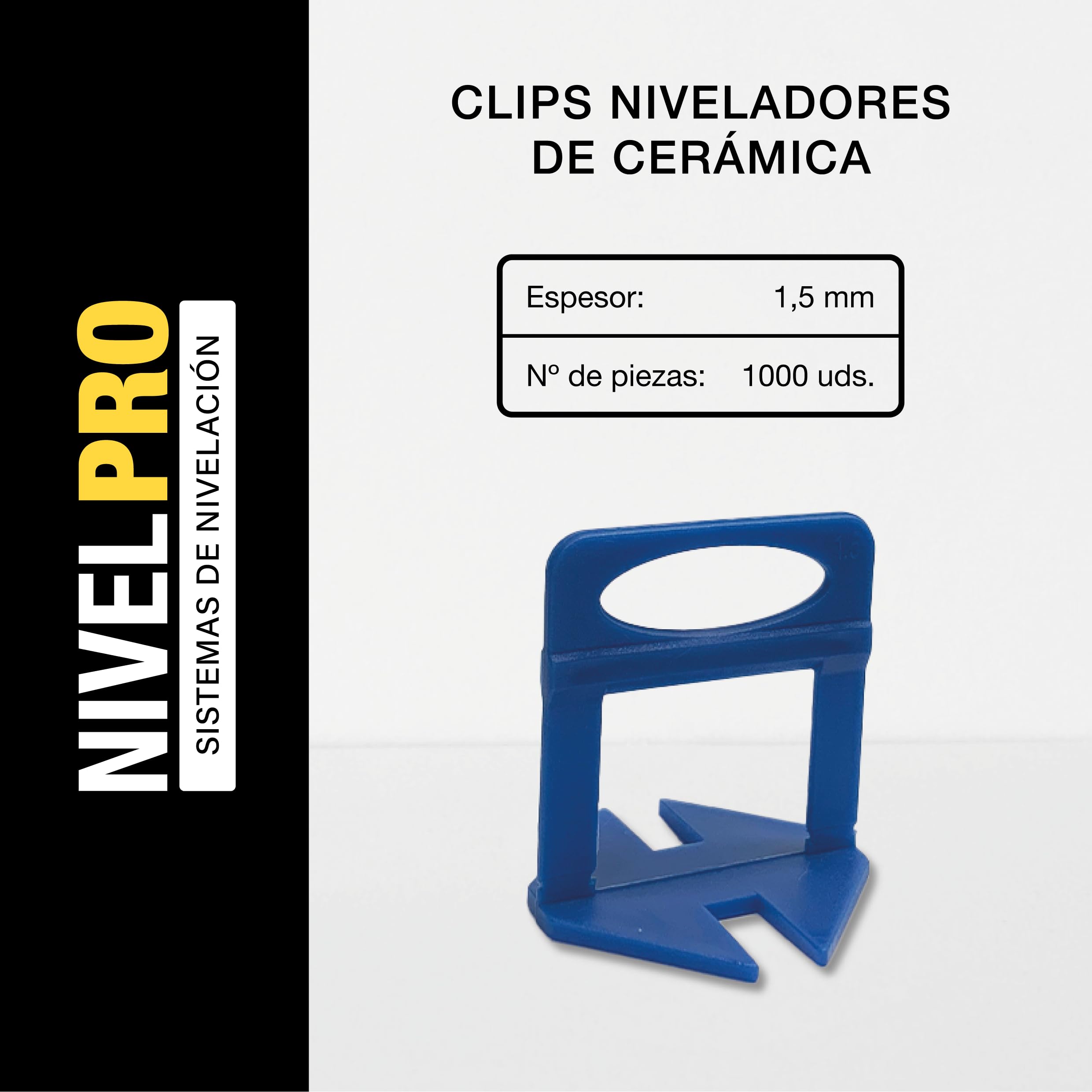 Clips de Nivellement Carrelage 1,5 mm, 1000 pcs, Sol & Mur