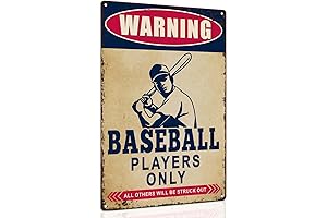 Boy's Only Sign - ALKB Baseball Clock for Boys Room