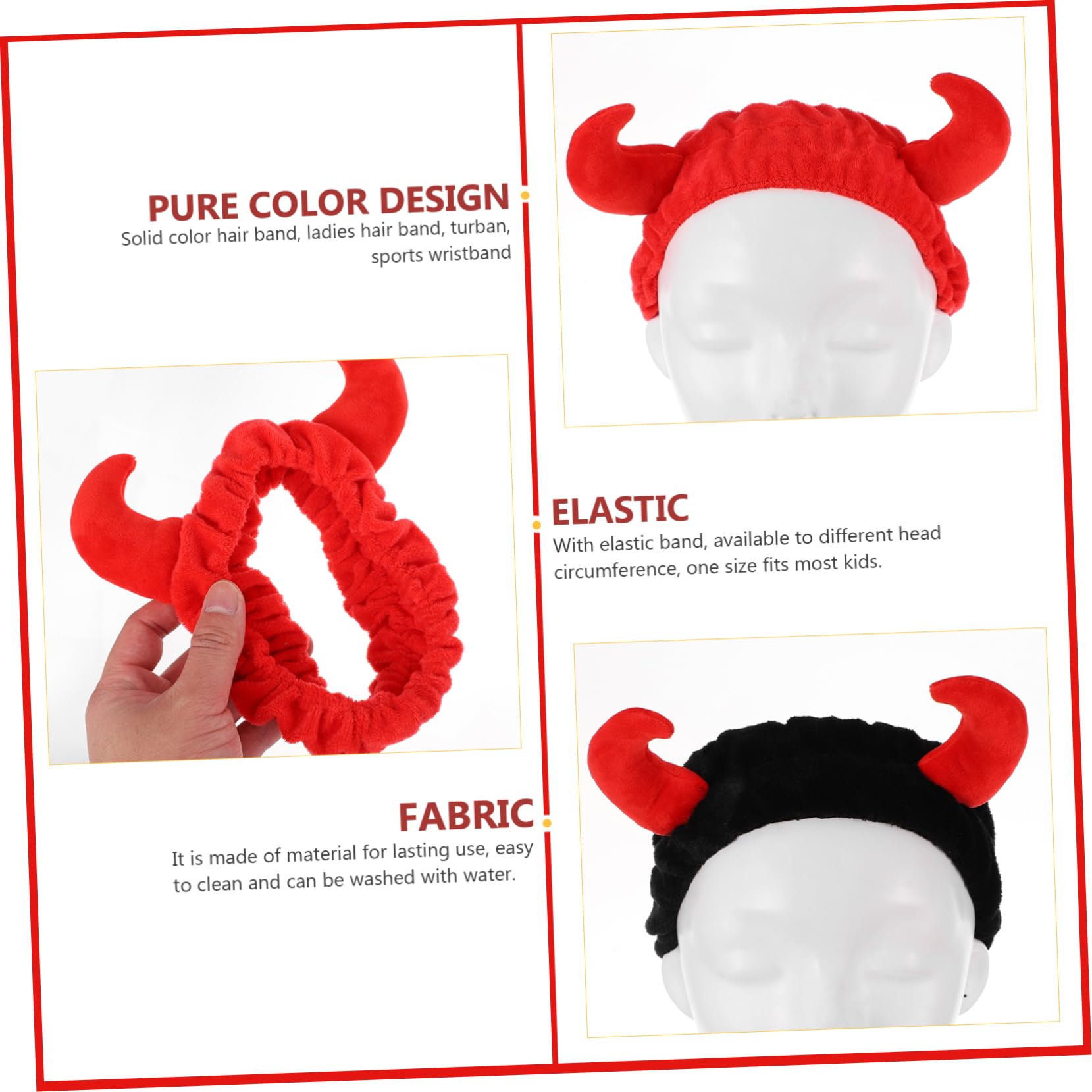 2pezzi Fascia Per Da Donna in Peluche Di Corno Per Trattamenti Viso Spa Trucco e Cura Della Confortevole e Resistente All Usura