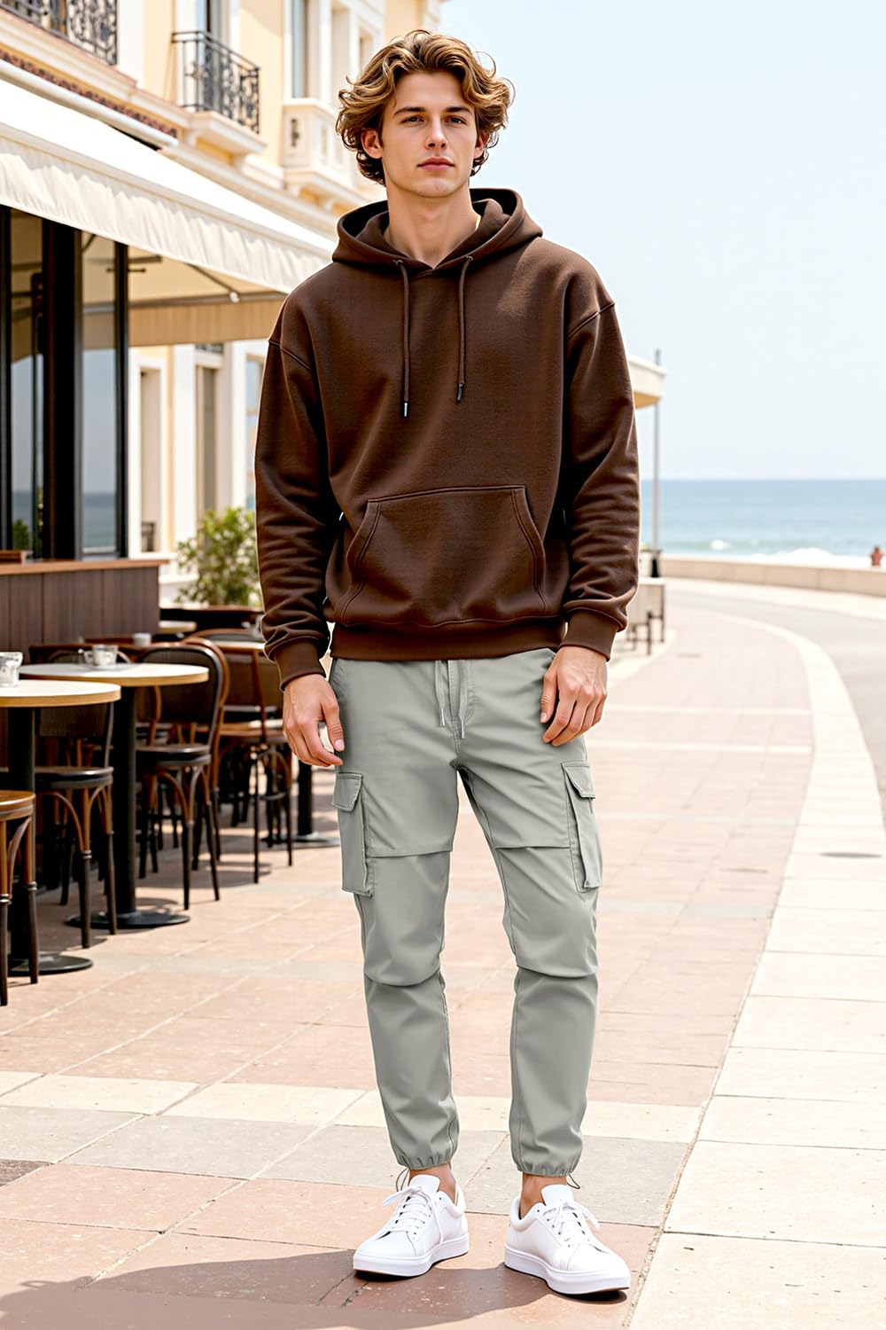 GINGTTO Pantaloni Cargo Uomo Slim Fit Elasticizzati Pantalones Stretch Joggers Pants Impermeabili Multitasche