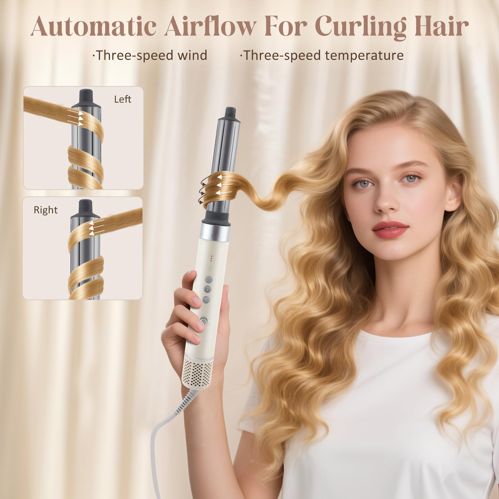 Airbliss Air Styler 6 en 1 Cepillo de Aire Caliente 1400W Iónico Tecnología Coanda