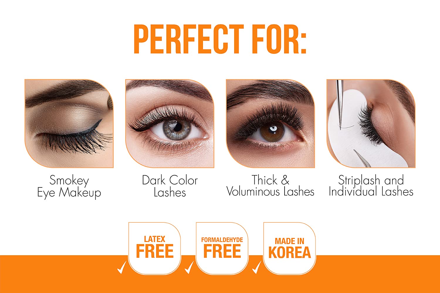 DUO Strip Lash Adhesive - Dark Tone, Waterproof Lash Glue for Eyelash Clusters, Long Lasting Wear, 0.18 oz