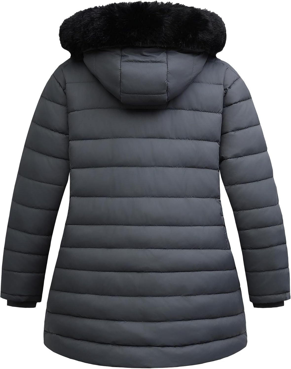 Women’s Plus Size Thermal Down Coat Parka | Windproof,Waterproof,Flannel Lined,Detachable Hood,Warm for Winter - Image 2