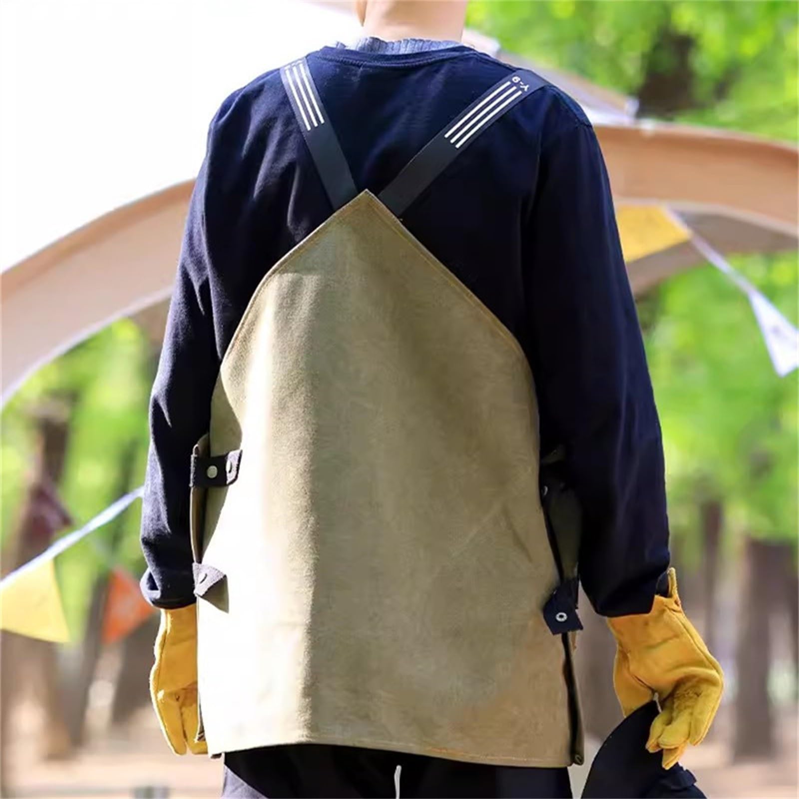 Holzschürze, Werkzeugschürze, Werkzeuge Schürze Outdoor Arbeit Schürze Verdickt Wasserdicht Tragen Gartenarbeit Zimmerei Picknick Schürze for Männer Frauen