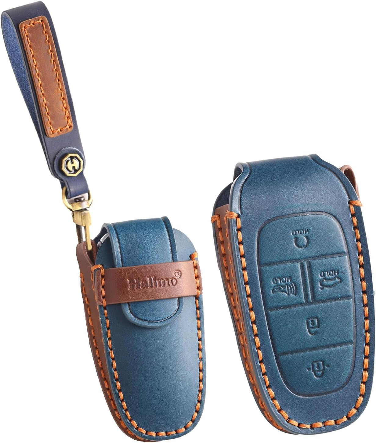ontto Leather Car Key Case Key Case Key Case Protective Key Fob Fits Hyundai Sonata Cruz Tucson Santa Fe Ioniq 5 Sonata Palisade 2020-2023 Accessories 5 Buttons