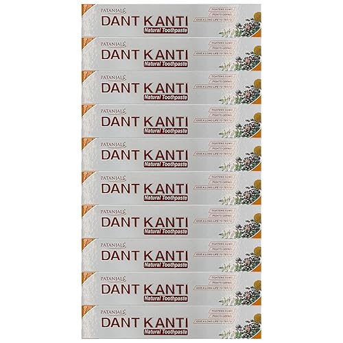 Patanjali Dant Kanti Pasta de dientes natural 100gm (paquete de 10)