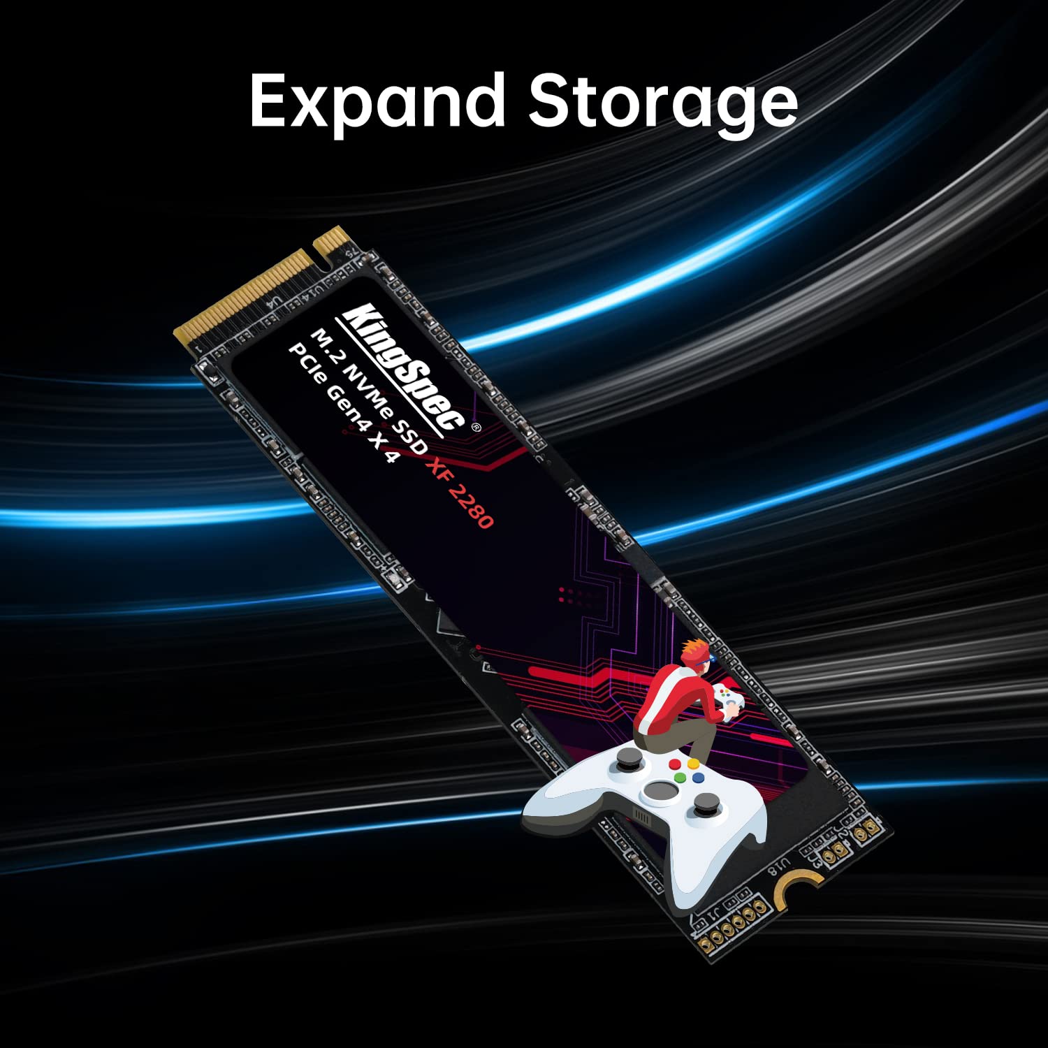 Amazon | KingSpec 1TB M.2 NVMe Gen4 SSD。最大5,000MB/秒 