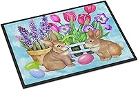 Vista 211 de Caroline's Treasures PJC1117JMAT - Felpudo para puerta delantera de 24 x 36 pulgadas, tapete antideslizante lavable de pelo bajo, 24 x 36 pulgadas