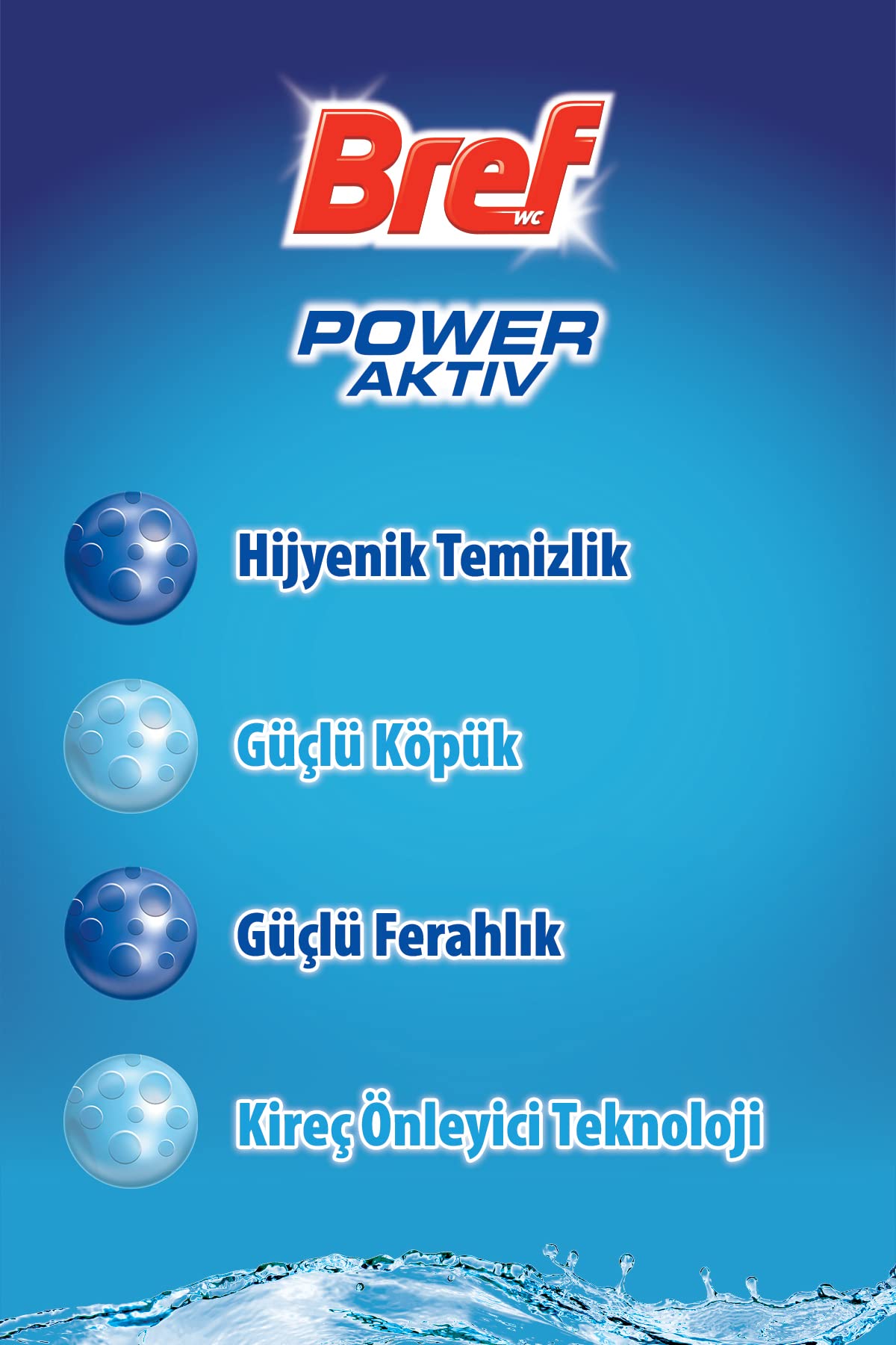 Bref Power Active Okyanus Kokulu 3'lü Klozet Bloğu 3 x 50 g